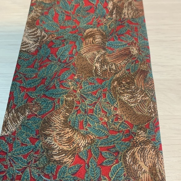 Menโs Vintage 90s 1998 Chicken Tie Wearable Art Farmer Chicken Dad Cotton Tie - Picture 17 of 17